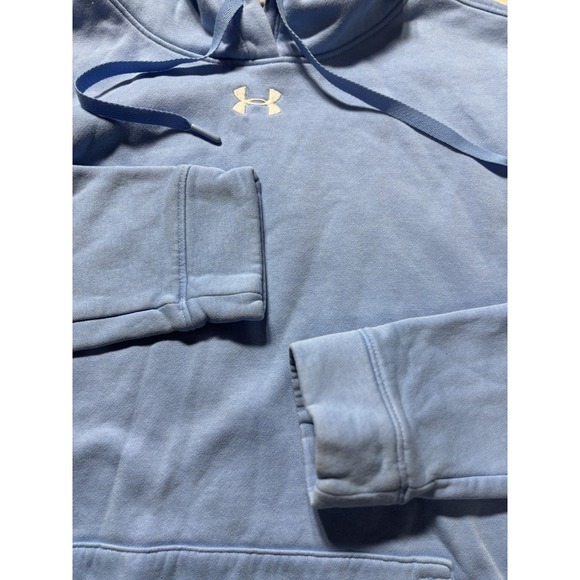 Baby Blue Long Sleeve Under Armour Hoodie Sweatshirt Men's Size Small - Picture 2 of 6